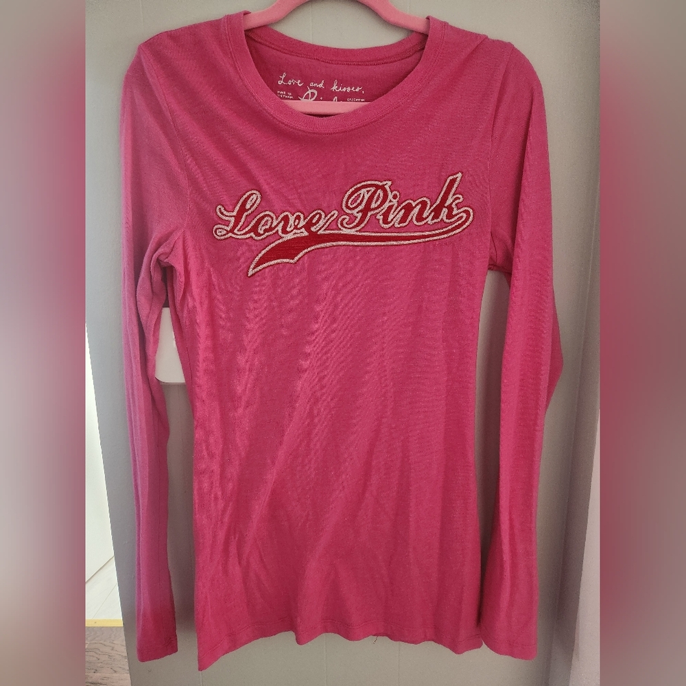 Vintage PINK Long Sleeve Shirt M